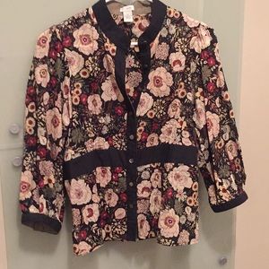 Anthropologie floral blouse